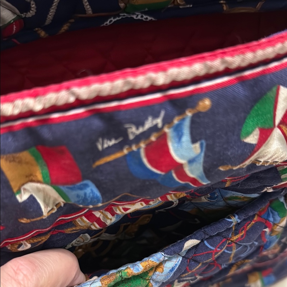 Vera Bradley Blue Quilted Tote with Patriotic Flair - Picture 4 of 14